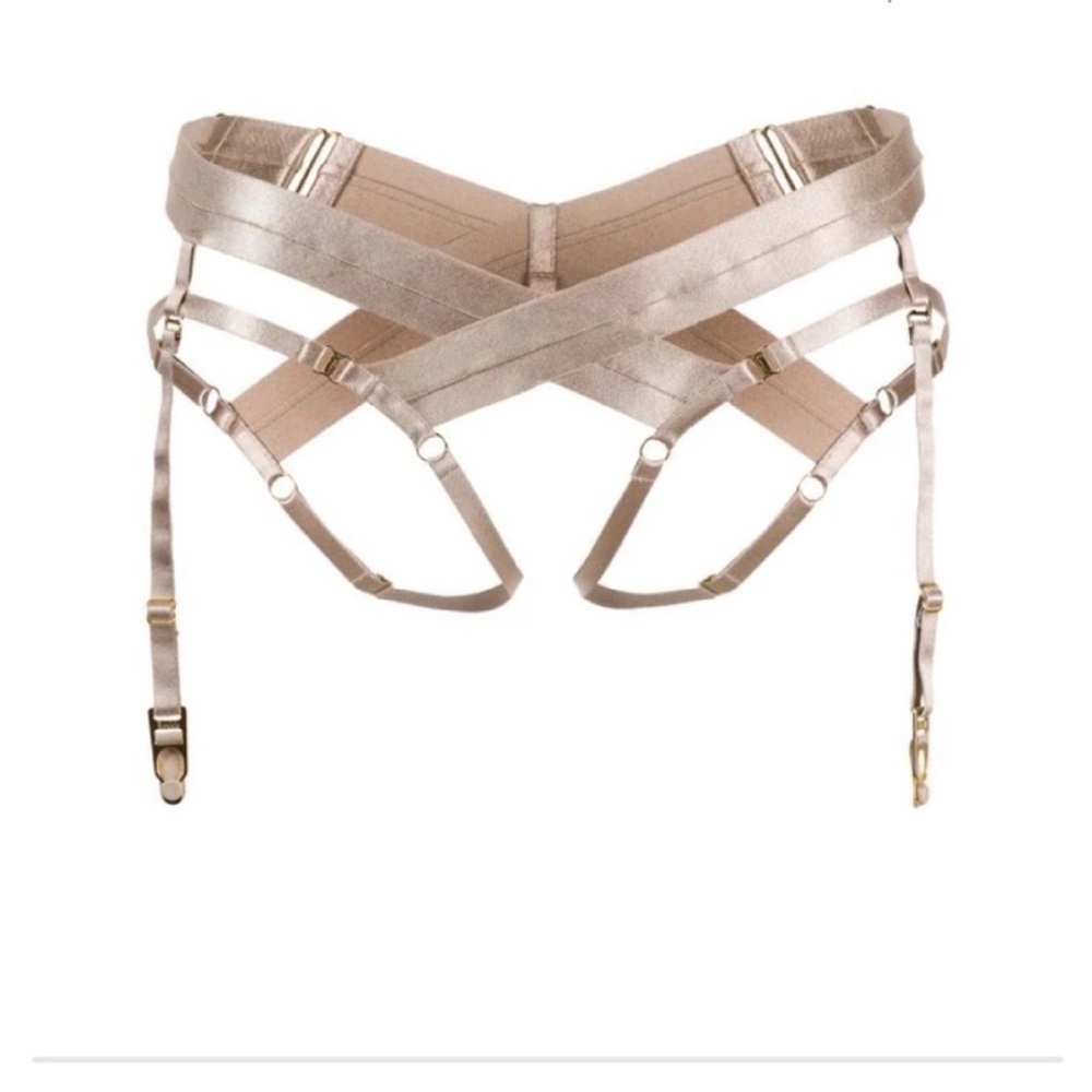Bordelle Caramel Bondage Harness Brief